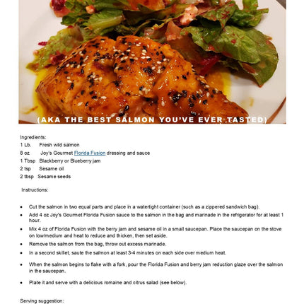 Salmon with Citrus Jam Sauce Recipe